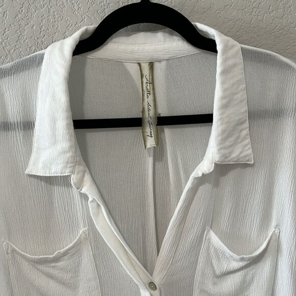 ARATTA SILENT JOURNEY Floral Embroidered Long Sleeve Tunic Blouse, Size M - Picture 4 of 14